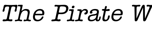 Font : Dateline-Italic Custom Text : The Pirate Way Test your own text here Click to download or to view this font on a tshirt that can be custom printed in Bali