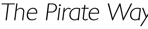 Font : DavidBecker-ExtraLight-Italic Custom Text : The Pirate Way Test your own text here Click to download or to view this font on a tshirt that can be custom printed in Bali