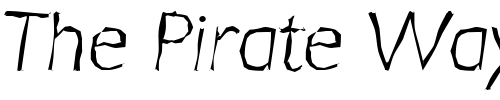 Font : DavidBeckerRandom-Xlight-Italic Custom Text : The Pirate Way Test your own text here Click to download or to view this font on a tshirt that can be custom printed in Bali