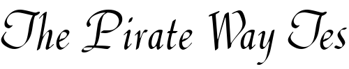 Font : DeannaScript Custom Text : The Pirate Way Test your own text here Click to download or to view this font on a tshirt that can be custom printed in Bali