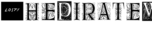 Font : DelitschInitialen Custom Text : The Pirate Way Test your own text here Click to download or to view this font on a tshirt that can be custom printed in Bali