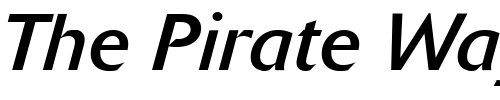 Font : Delta-Jaeger-R-Book-Italic Custom Text : The Pirate Way Test your own text here Click to download or to view this font on a tshirt that can be custom printed in Bali
