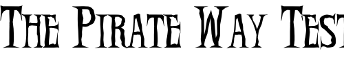 Font : DemonKnight Custom Text : The Pirate Way Test your own text here Click to download or to view this font on a tshirt that can be custom printed in Bali
