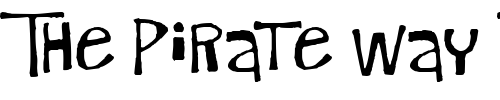 Font : DenneyOne Custom Text : The Pirate Way Test your own text here Click to download or to view this font on a tshirt that can be custom printed in Bali