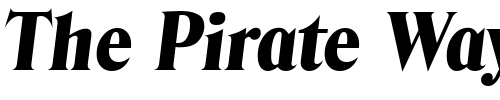 Font : Denver-ExtraBoldIta Custom Text : The Pirate Way Test your own text here Click to download or to view this font on a tshirt that can be custom printed in Bali