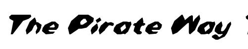 Font : Detonator-Condensed-Italic Custom Text : The Pirate Way Test your own text here Click to download or to view this font on a tshirt that can be custom printed in Bali