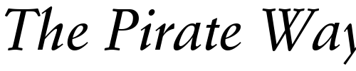 Font : Deutch-Medium-SSi-Medium-Italic Custom Text : The Pirate Way Test your own text here Click to download or to view this font on a tshirt that can be custom printed in Bali
