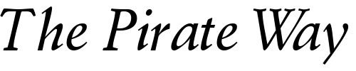 Font : DeutchMediumSSK-Italic Custom Text : The Pirate Way Test your own text here Click to download or to view this font on a tshirt that can be custom printed in Bali