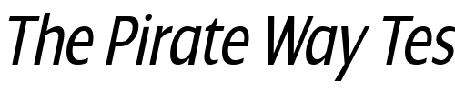 Font : Dialog-Cond-Italic Custom Text : The Pirate Way Test your own text here Click to download or to view this font on a tshirt that can be custom printed in Bali