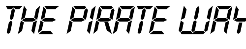 Font : Digiface-Italic Custom Text : The Pirate Way Test your own text here Click to download or to view this font on a tshirt that can be custom printed in Bali