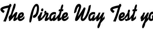 Font : DinerScriptCondensed-Bold Custom Text : The Pirate Way Test your own text here Click to download or to view this font on a tshirt that can be custom printed in Bali