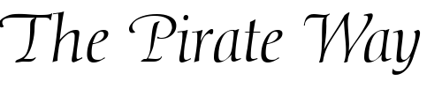 Font : DioscurSwash-RegularItalic Custom Text : The Pirate Way Test your own text here Click to download or to view this font on a tshirt that can be custom printed in Bali