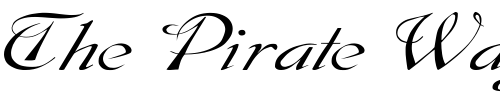 Font : Dobkin-Wd-Plain Custom Text : The Pirate Way Test your own text here Click to download or to view this font on a tshirt that can be custom printed in Bali