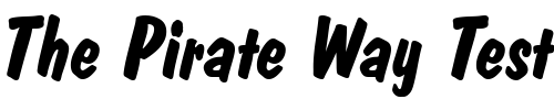 Font : DomCasualD-Bold-Italic Custom Text : The Pirate Way Test your own text here Click to download or to view this font on a tshirt that can be custom printed in Bali