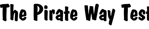 Font : DomCasual_Becker_Bold Custom Text : The Pirate Way Test your own text here Click to download or to view this font on a tshirt that can be custom printed in Bali
