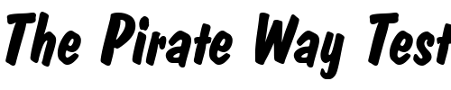 Font : DomCasual_Becker_Bold_Italic Custom Text : The Pirate Way Test your own text here Click to download or to view this font on a tshirt that can be custom printed in Bali