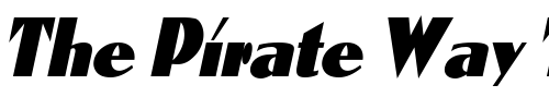 Font : DomenicCondensed-Oblique Custom Text : The Pirate Way Test your own text here Click to download or to view this font on a tshirt that can be custom printed in Bali