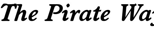 Font : DonBecker-Bold-Italic Custom Text : The Pirate Way Test your own text here Click to download or to view this font on a tshirt that can be custom printed in Bali