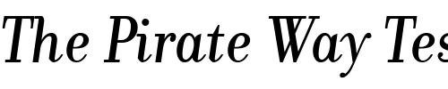 Font : Donatora-Medium-Italic Custom Text : The Pirate Way Test your own text here Click to download or to view this font on a tshirt that can be custom printed in Bali