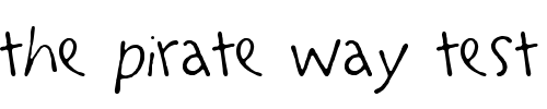 Font : Doodolonomy-Fred Custom Text : The Pirate Way Test your own text here Click to download or to view this font on a tshirt that can be custom printed in Bali
