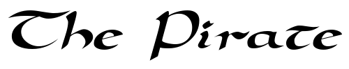 Font : Dorita-Regular-DB Custom Text : The Pirate Way Test your own text here Click to download or to view this font on a tshirt that can be custom printed in Bali
