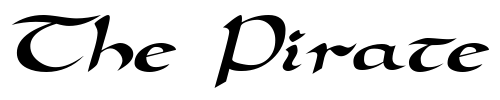 Font : DortmundDB-Italic Custom Text : The Pirate Way Test your own text here Click to download or to view this font on a tshirt that can be custom printed in Bali