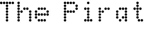 Font : DotMatrix-Regular Custom Text : The Pirate Way Test your own text here Click to download or to view this font on a tshirt that can be custom printed in Bali
