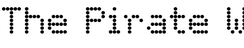Font : DotMatrix-TwoRegular Custom Text : The Pirate Way Test your own text here Click to download or to view this font on a tshirt that can be custom printed in Bali