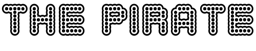Font : Dots-All-For-Now-Inline-JL Custom Text : The Pirate Way Test your own text here Click to download or to view this font on a tshirt that can be custom printed in Bali