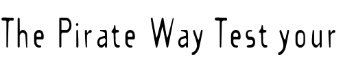 Font : DraftPlateCondensed Custom Text : The Pirate Way Test your own text here Click to download or to view this font on a tshirt that can be custom printed in Bali
