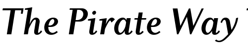 Font : Dyadis-ITC-Bold-Italic Custom Text : The Pirate Way Test your own text here Click to download or to view this font on a tshirt that can be custom printed in Bali