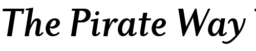 Font : DyadisOSITC-TT-BoldItalic Custom Text : The Pirate Way Test your own text here Click to download or to view this font on a tshirt that can be custom printed in Bali