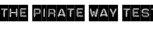 Font : Dymo Custom Text : The Pirate Way Test your own text here Click to download or to view this font on a tshirt that can be custom printed in Bali