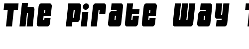 Font : Dynomite-Spark-Thin Custom Text : The Pirate Way Test your own text here Click to download or to view this font on a tshirt that can be custom printed in Bali