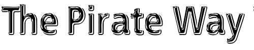 Font : EFN-Black-Chrome Custom Text : The Pirate Way Test your own text here Click to download or to view this font on a tshirt that can be custom printed in Bali
