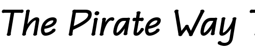 Font : EaglefeatherInformal-Bol-Italic Custom Text : The Pirate Way Test your own text here Click to download or to view this font on a tshirt that can be custom printed in Bali