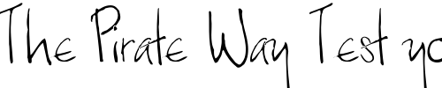 Font : EbuScript Custom Text : The Pirate Way Test your own text here Click to download or to view this font on a tshirt that can be custom printed in Bali