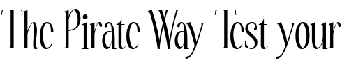 Font : Echelon Custom Text : The Pirate Way Test your own text here Click to download or to view this font on a tshirt that can be custom printed in Bali