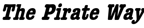 Font : EditorCndn-Bold-Oblique Custom Text : The Pirate Way Test your own text here Click to download or to view this font on a tshirt that can be custom printed in Bali