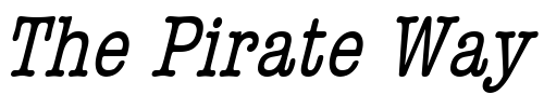 Font : EditorCndn-Oblique Custom Text : The Pirate Way Test your own text here Click to download or to view this font on a tshirt that can be custom printed in Bali