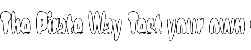 Font : Eggit-Outline-AOE Custom Text : The Pirate Way Test your own text here Click to download or to view this font on a tshirt that can be custom printed in Bali