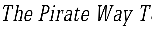 Font : Eggo-Thin-Italic Custom Text : The Pirate Way Test your own text here Click to download or to view this font on a tshirt that can be custom printed in Bali