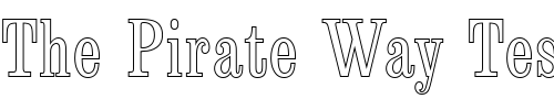 Font : EgizioTConOu1 Custom Text : The Pirate Way Test your own text here Click to download or to view this font on a tshirt that can be custom printed in Bali