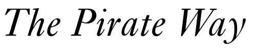 Font : EhrhardtMT-Italic Custom Text : The Pirate Way Test your own text here Click to download or to view this font on a tshirt that can be custom printed in Bali