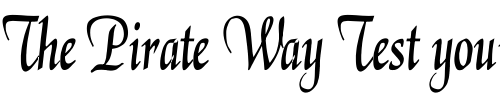 Font : ElGar-Cn Custom Text : The Pirate Way Test your own text here Click to download or to view this font on a tshirt that can be custom printed in Bali