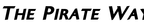 Font : Ela-Sans-Black-Caps-Italic-PDF Custom Text : The Pirate Way Test your own text here Click to download or to view this font on a tshirt that can be custom printed in Bali