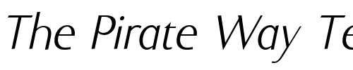 Font : Ela-Sans-Light-Italic-PDF Custom Text : The Pirate Way Test your own text here Click to download or to view this font on a tshirt that can be custom printed in Bali
