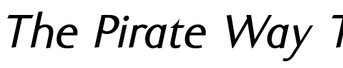 Font : Ela-Sans-Plain-Italic-PDF Custom Text : The Pirate Way Test your own text here Click to download or to view this font on a tshirt that can be custom printed in Bali
