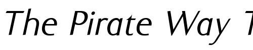 Font : Ela-Sans-Regular-Italic-PDF Custom Text : The Pirate Way Test your own text here Click to download or to view this font on a tshirt that can be custom printed in Bali
