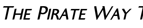 Font : Ela-Sans-SemiBold-Caps-Italic-PDF Custom Text : The Pirate Way Test your own text here Click to download or to view this font on a tshirt that can be custom printed in Bali